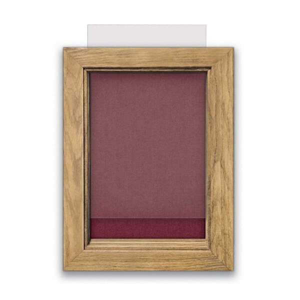 Indoor Enclosed Combo Board, 72"x36", Black Frame/Black Porc & Forbo